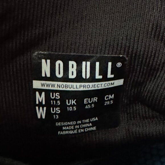 NOBULL Outwork Black-White-Gum High-Top Sneakers - Size 11.5 - Picture 5 of 12